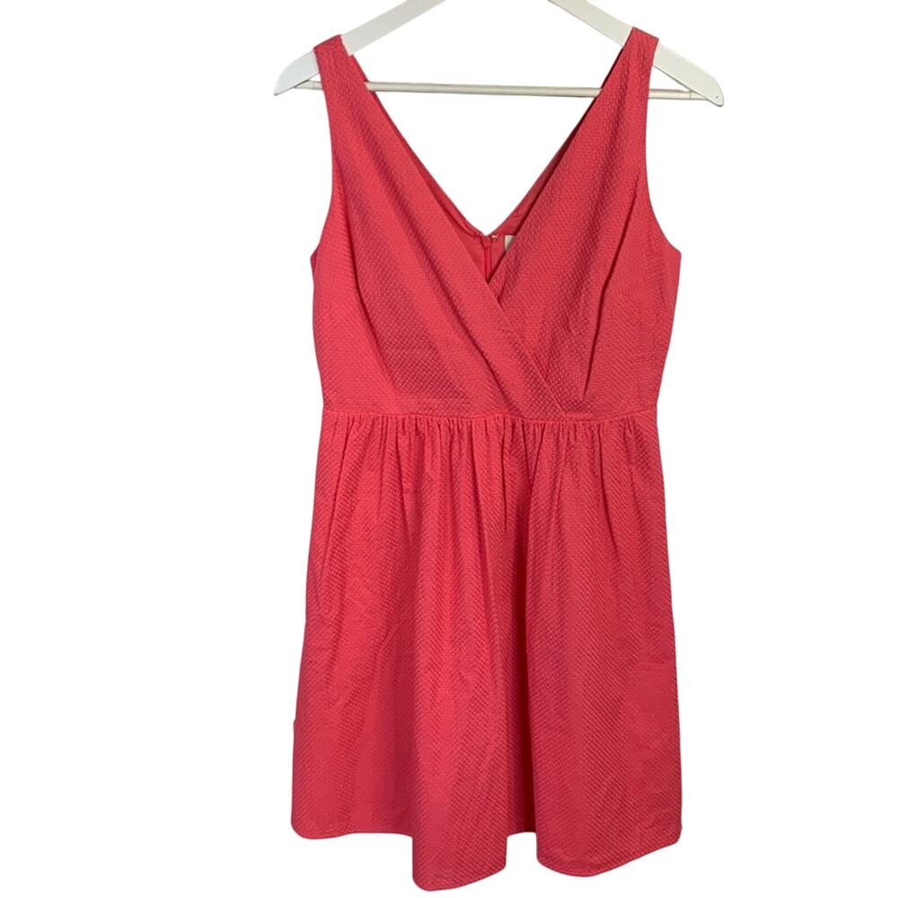 LOFT Coral Sleeveless Midi Dress